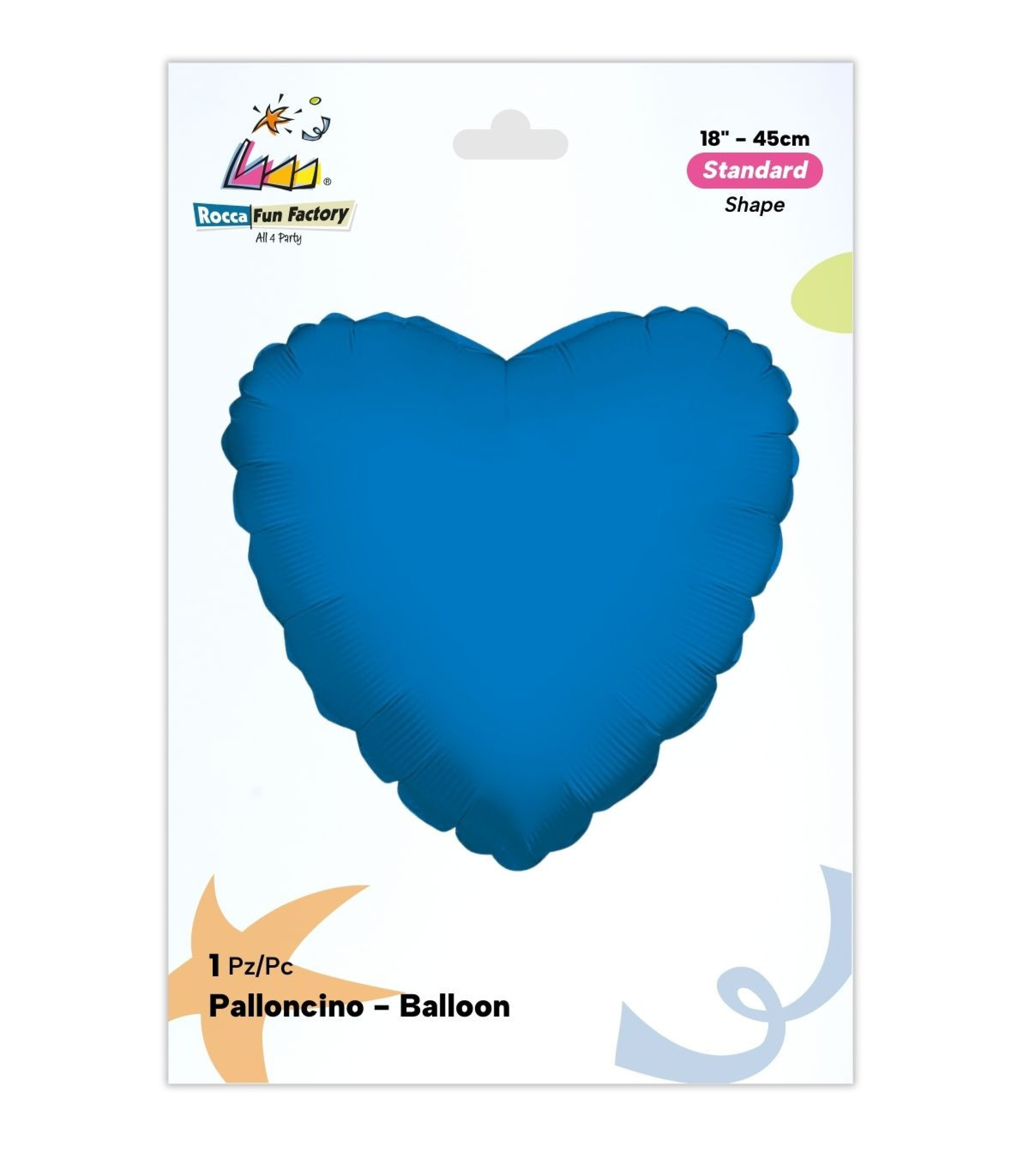 PALLONE FOIL 18" CUORE BLU 6580943-01 - Vista 2