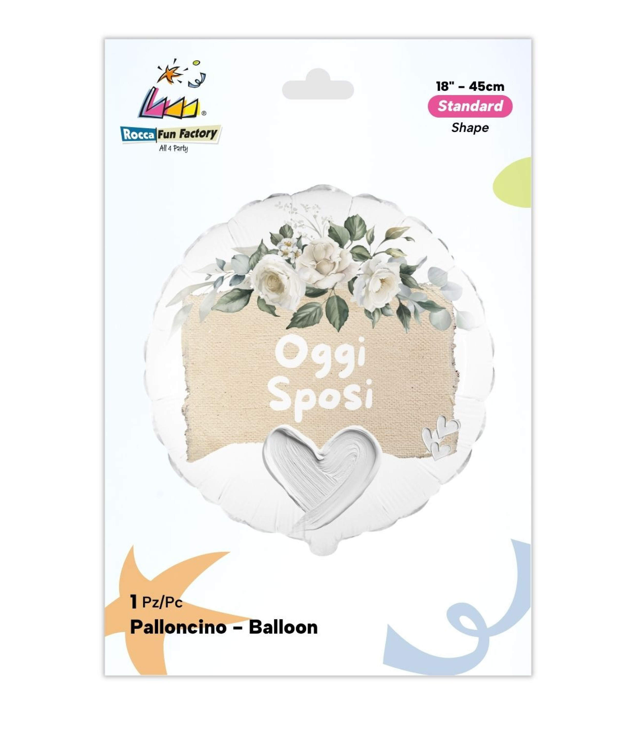 PALLONE FOIL 18" OGGI SPOSI SHABBY CHIC PAL2081-18 - Vista 2