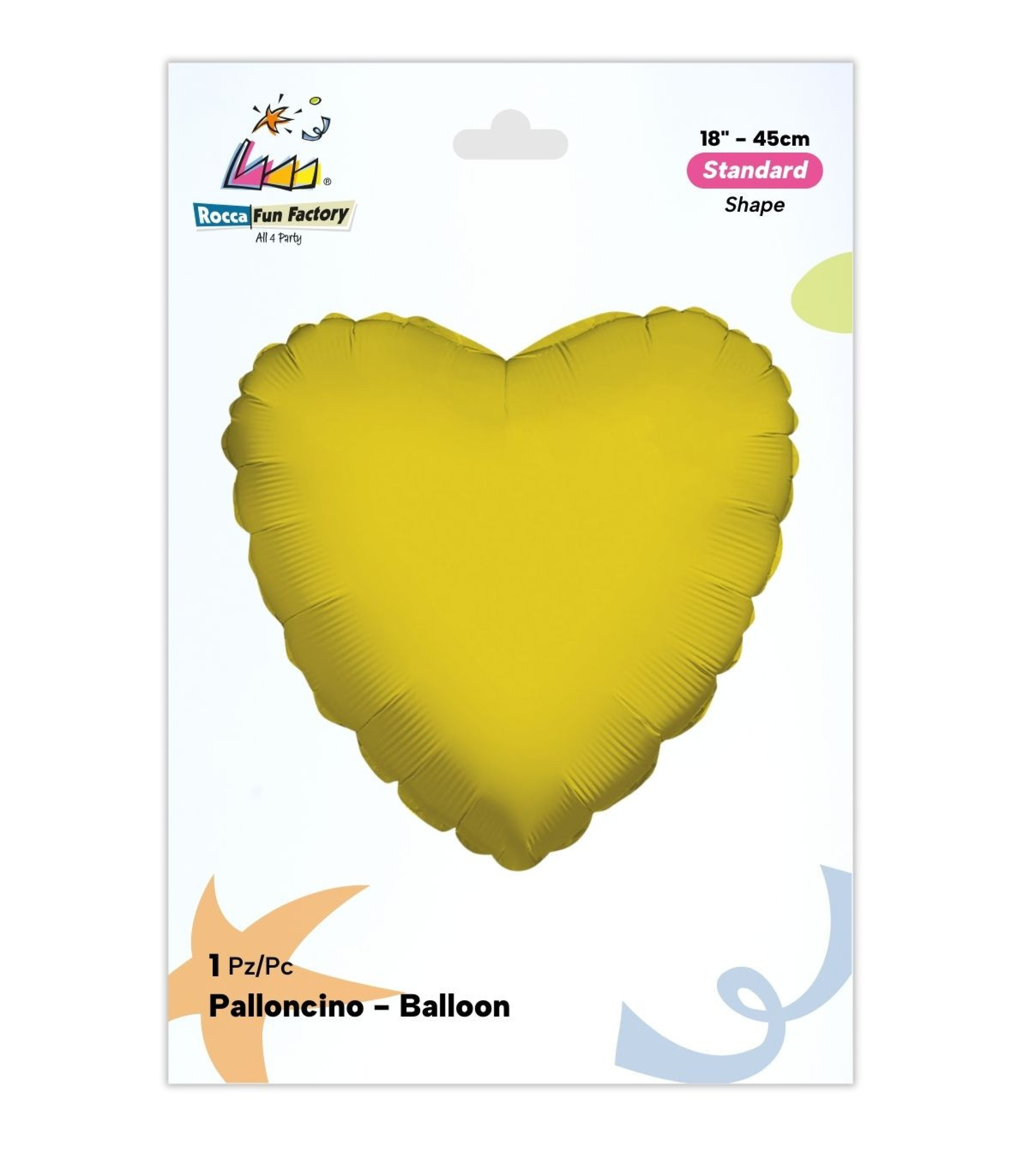 PALLONE FOIL 18" CUORE ORO 6580745-01 - Vista 3