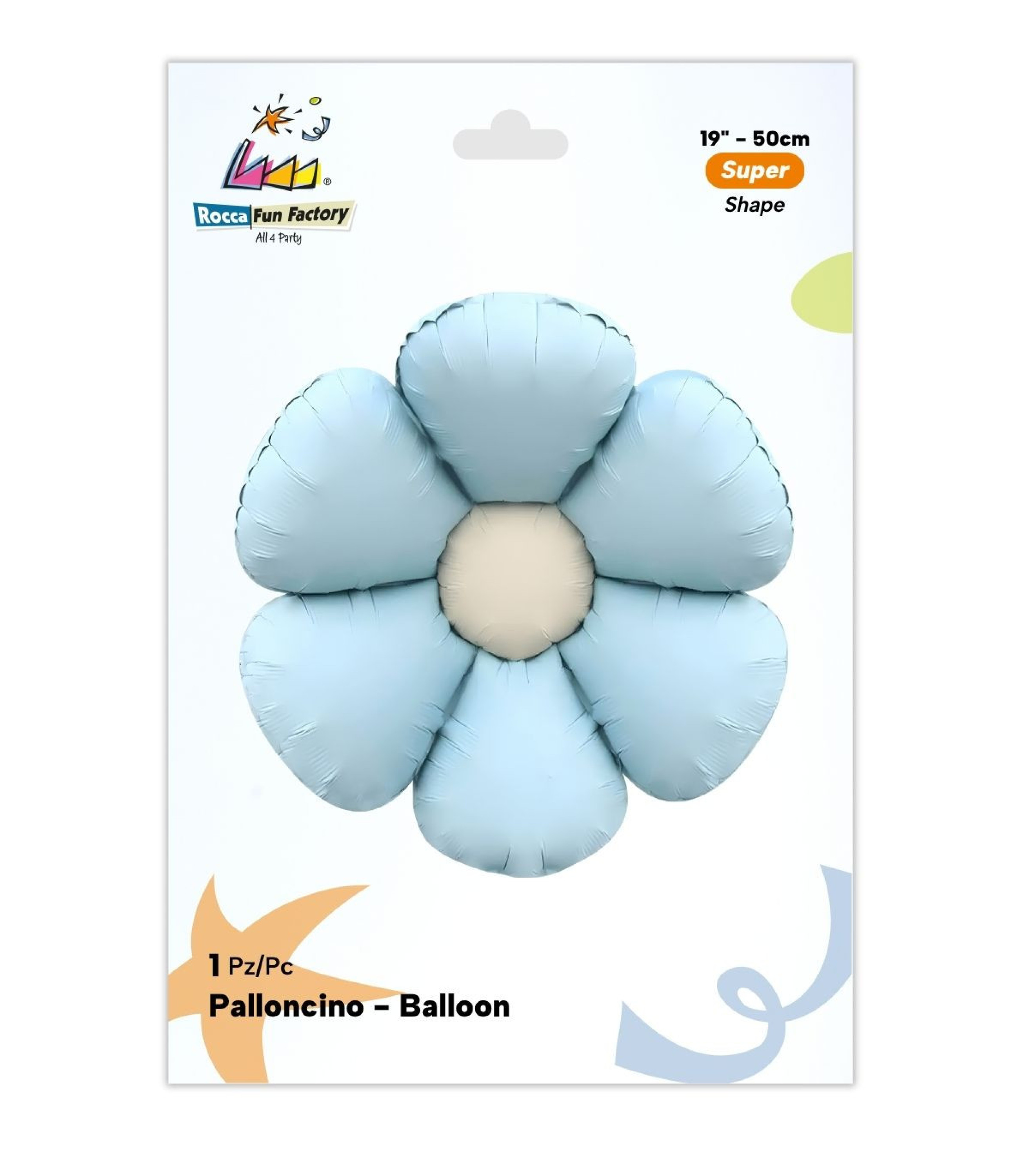 PALLONE FOIL 19" MARGHERITA CELESTE SATINATO 19266-01 - Vista 2