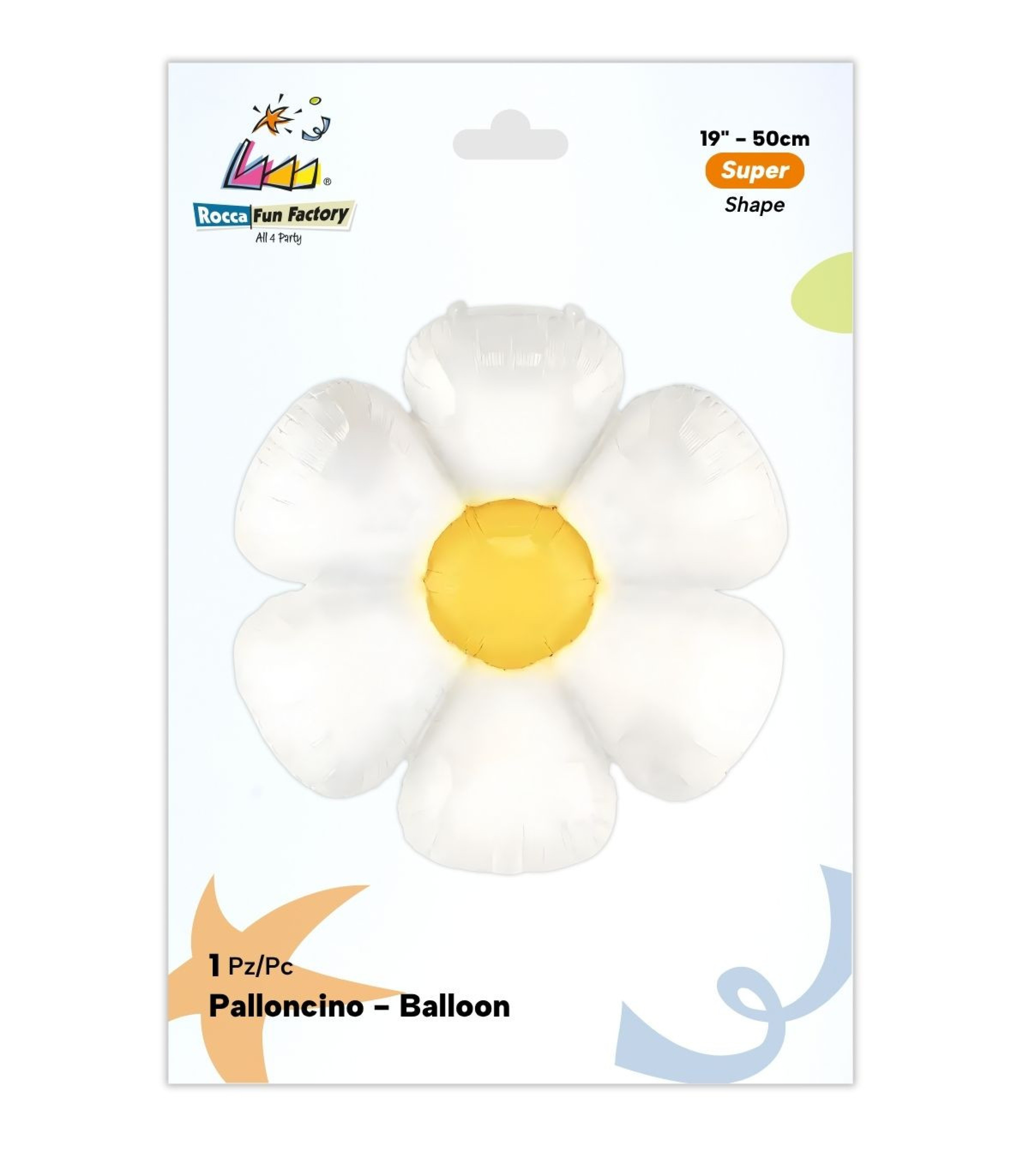 PALLONE FOIL 19" MARGHERITA BIANCA 19365-01 - Vista 3