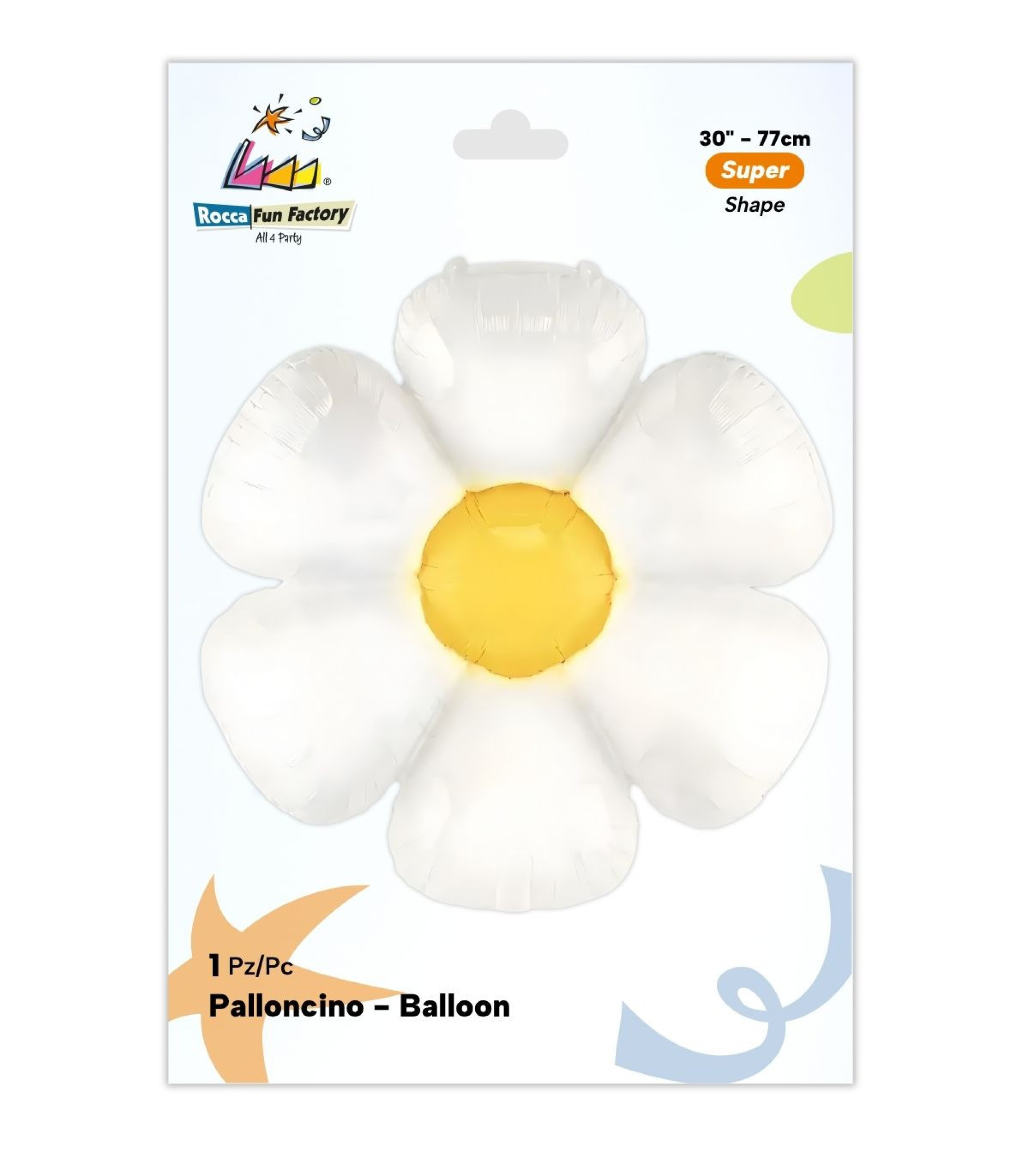 PALLONE FOIL SUPER SHAPE MARGHERITA BIANCA 19372-01 - Vista 4