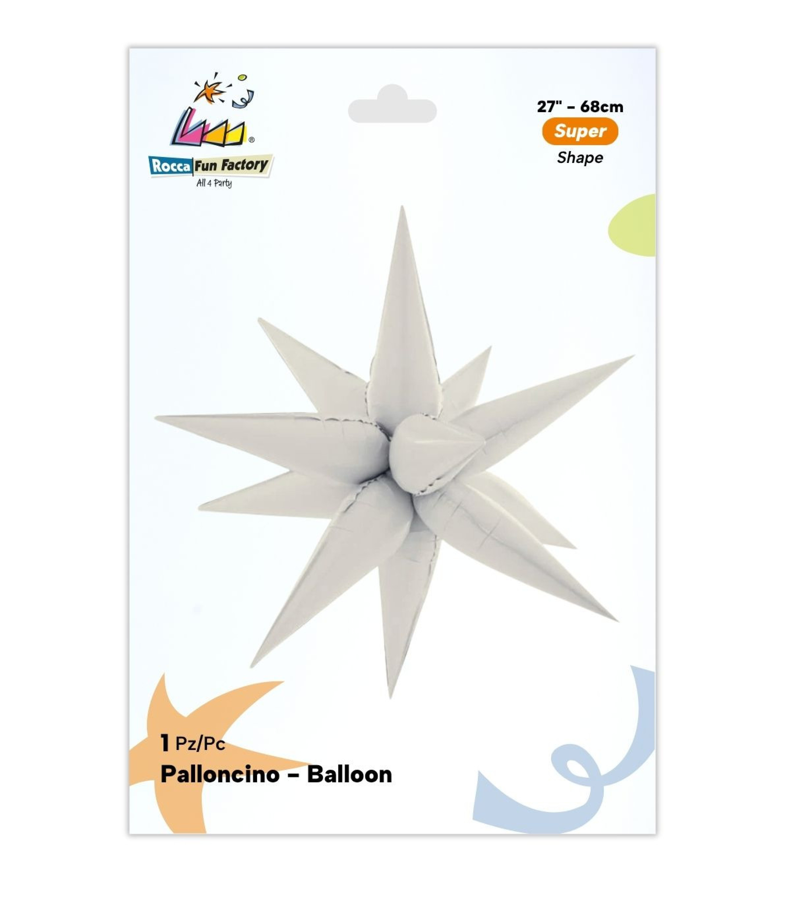 PALLONE FOIL KIT EXPLODING BIANCO CON VALVOLA 19402-01 - Vista 2