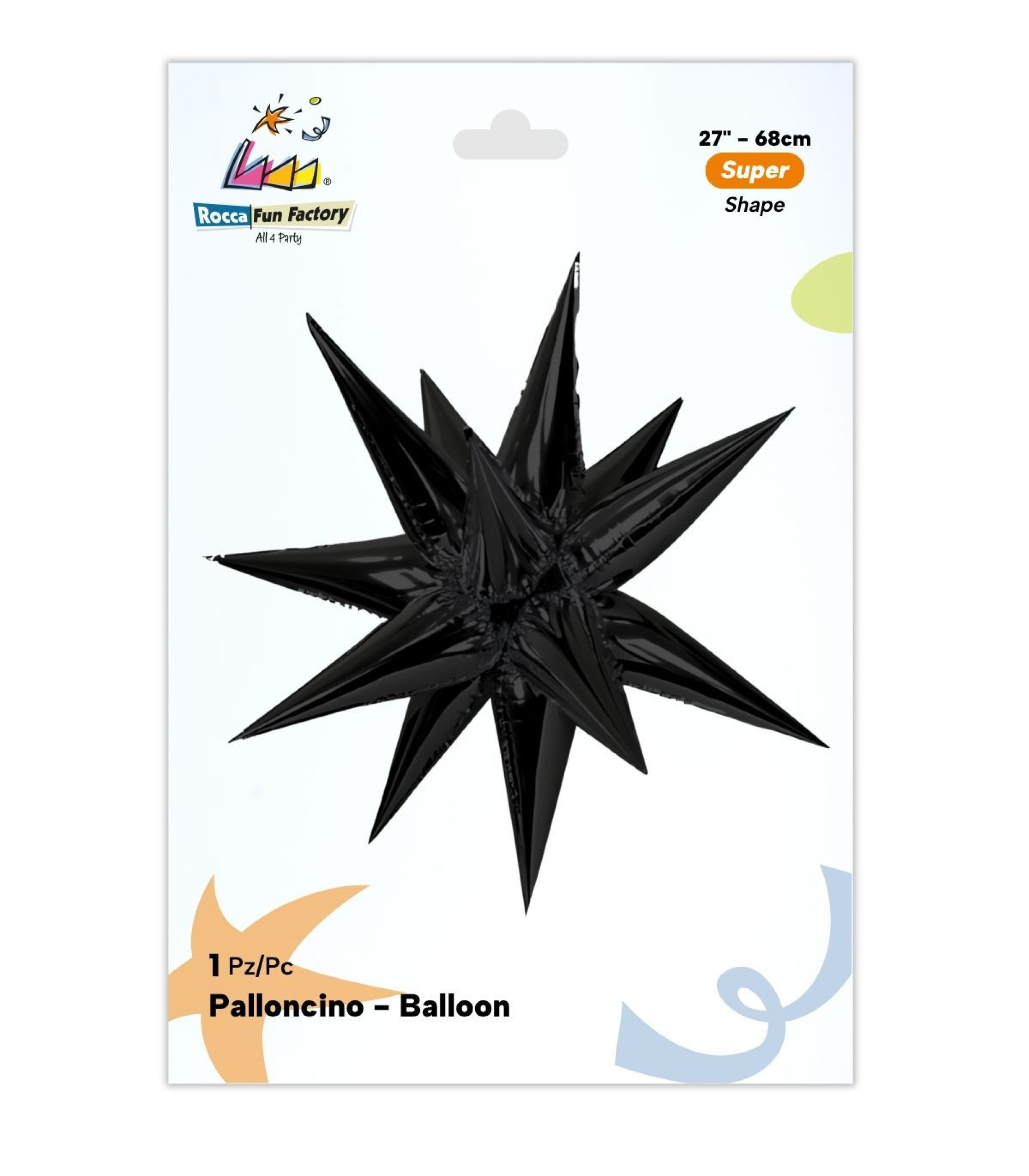 PALLONE FOIL KIT EXPLODING NERO CON VALVOLA 19419-01 - Vista 2