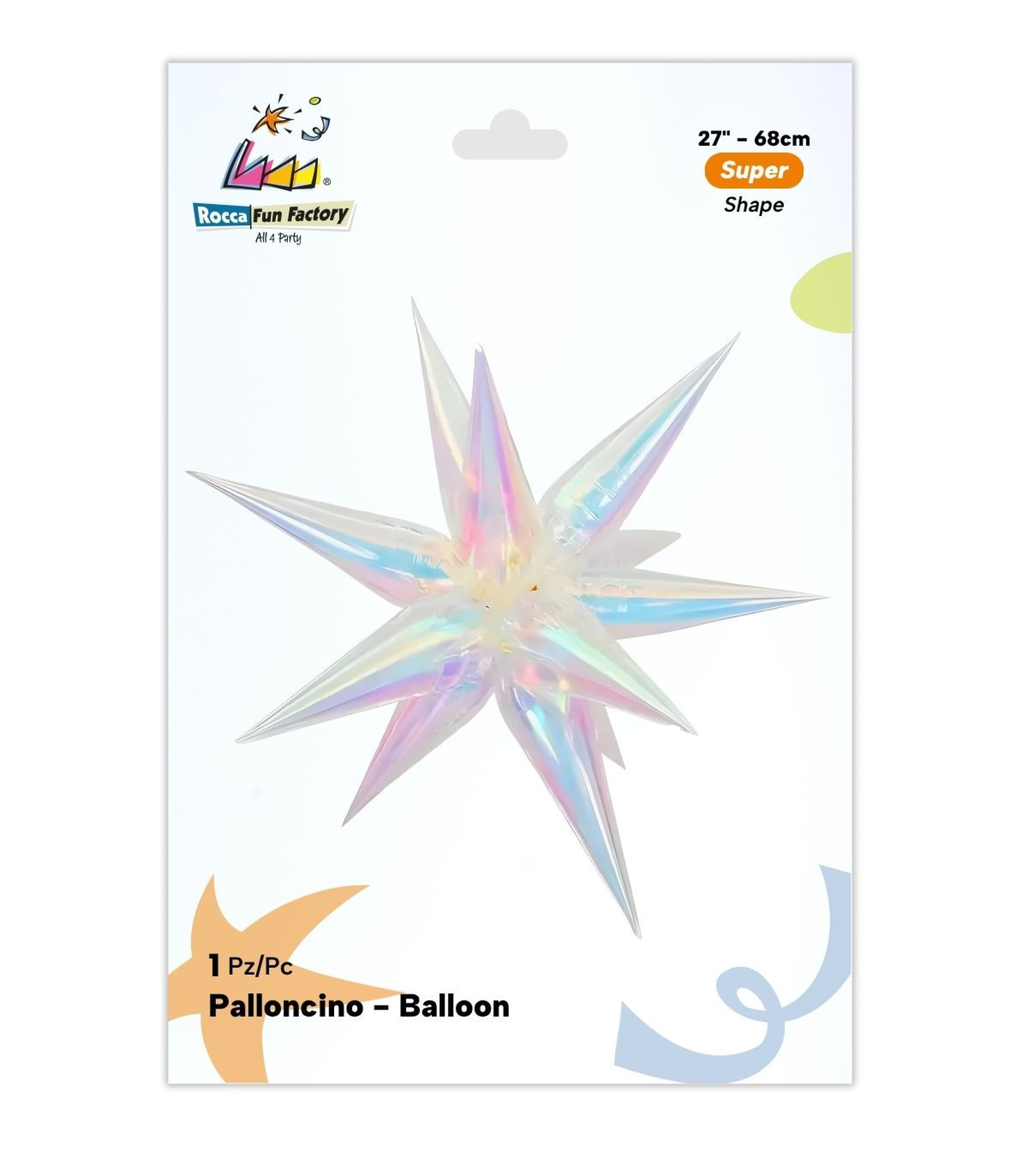PALLONE FOIL KIT EXPLODING IRIDESCENTE CON VALVOLA 19464-01 - Vista 2