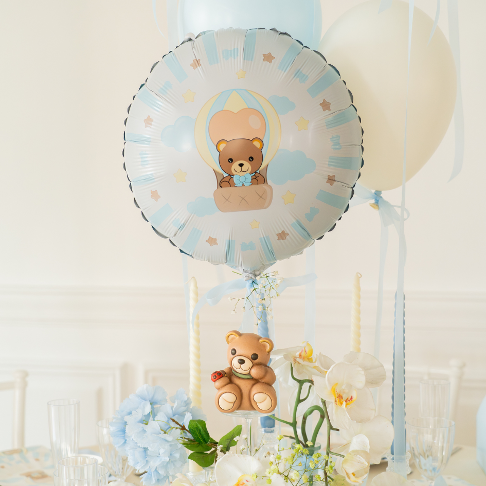 PALLONE FOIL 18" TEDDY FRIENDS CELESTE 77092 - Vista 3