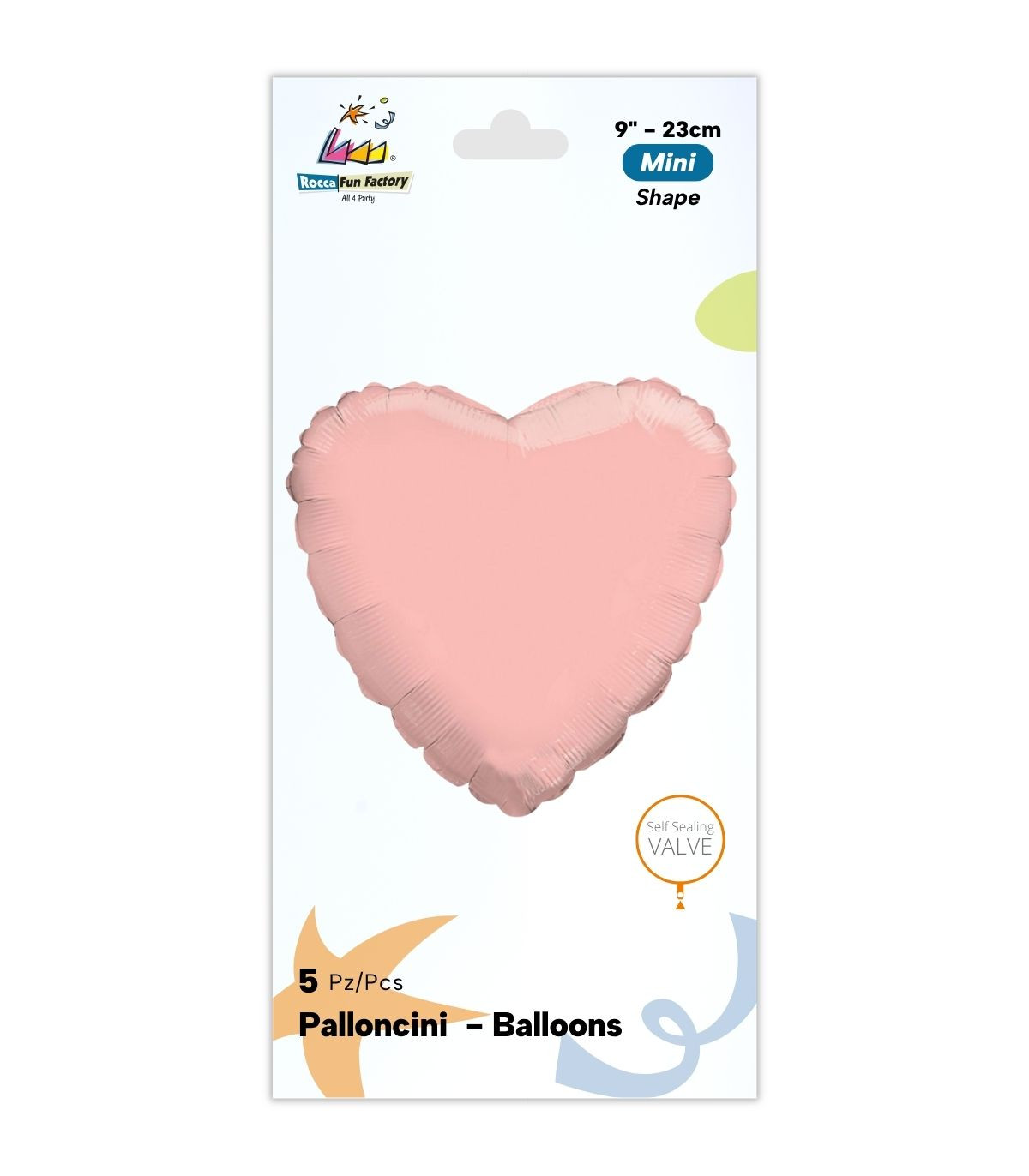 PALLONE FOIL MINI SHAPE CUORE ROSA LK0204901 - Vista 2