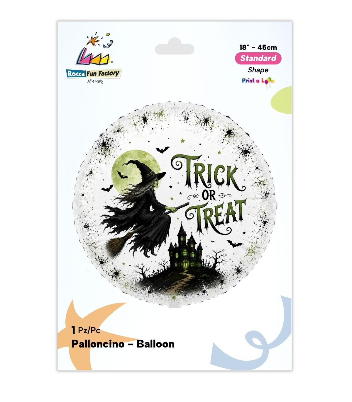 PALLONE FOIL 18" HALLOWEEN STREGA MALVAGIA PAL2324-18 - Vista 2