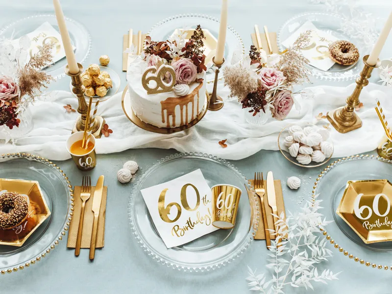 CANDELINA 60 ANNI ORO GLITTER 7.5CM SCU5-60-019 - Vista 5
