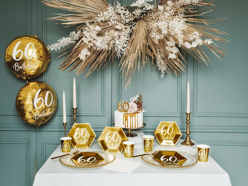 CANDELINA 60 ANNI ORO GLITTER 7.5CM SCU5-60-019 - Vista 3