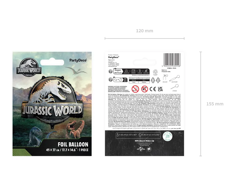 PALLONE FOIL 18" JURASSIC WORLD FB335 - Vista 2