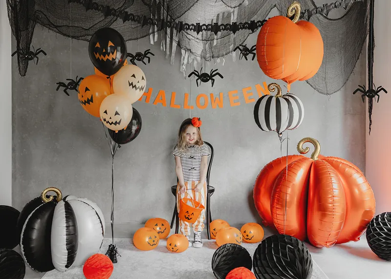 PALLONE FOIL ZUCCA 3D HALLOWEEN 90X90 cm FB299-005 - Vista 3