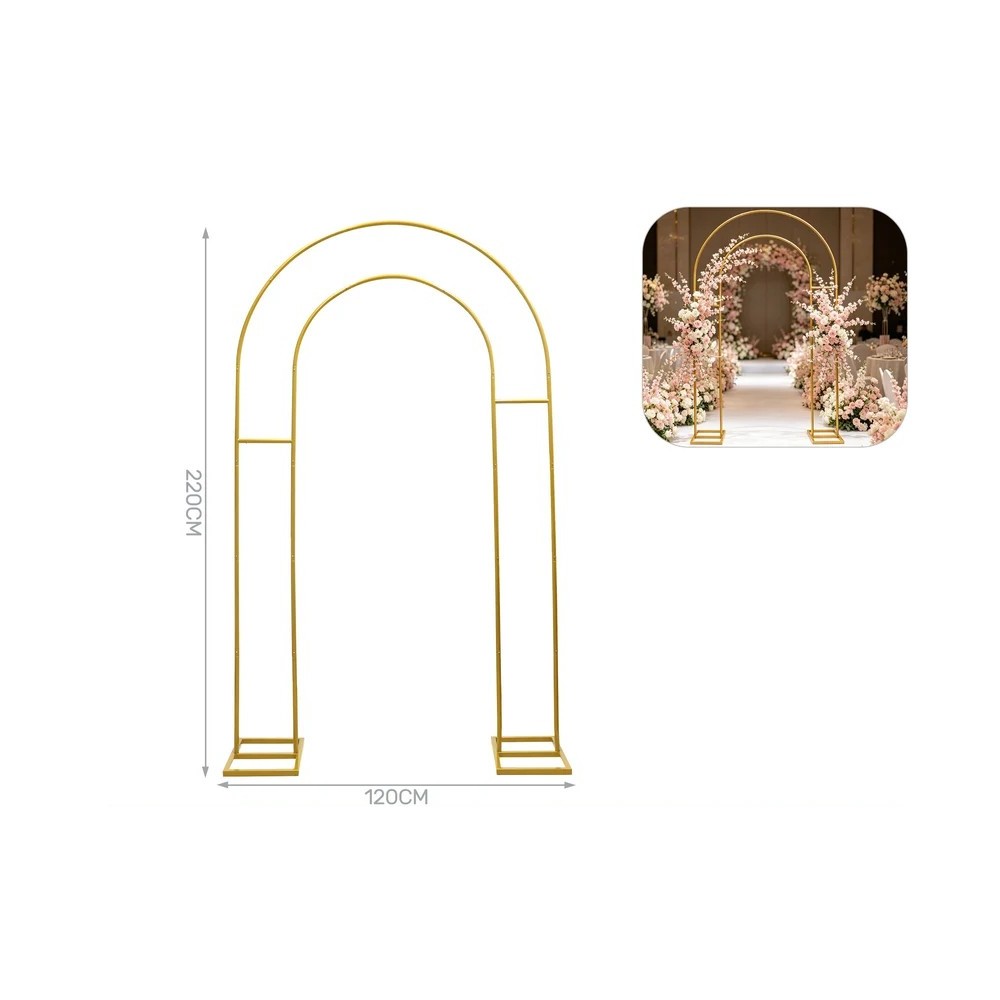 SUPPORTO IN METALLO ORO AD ARCO 120X220 41973 - Vista 2