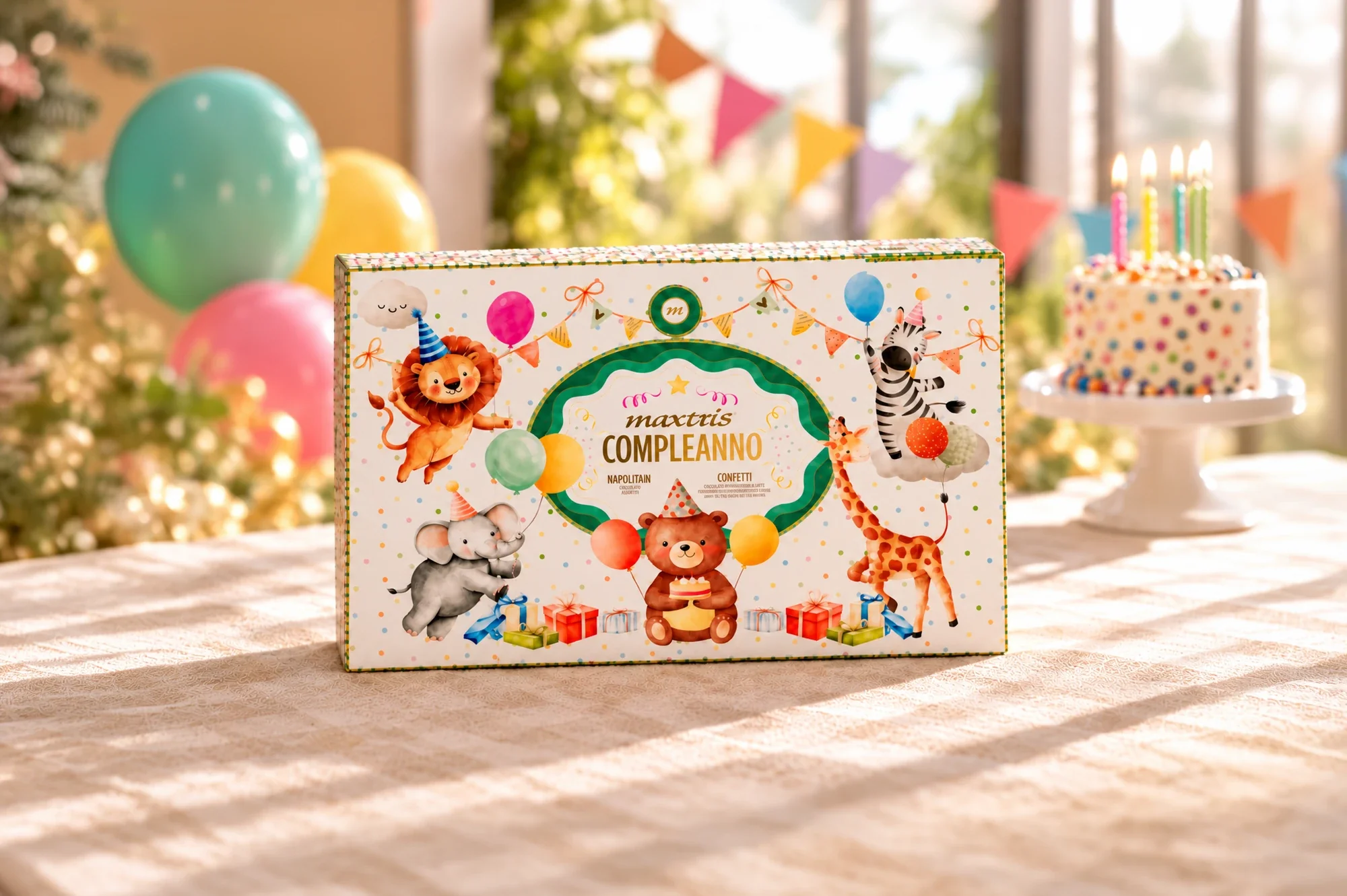 BOX MAXTRIS MIX CONFETTI TWIST E CIOCCOLATINI NAPOLITAIN AL LATTE 350GR COMPMIX350 - Vista 3