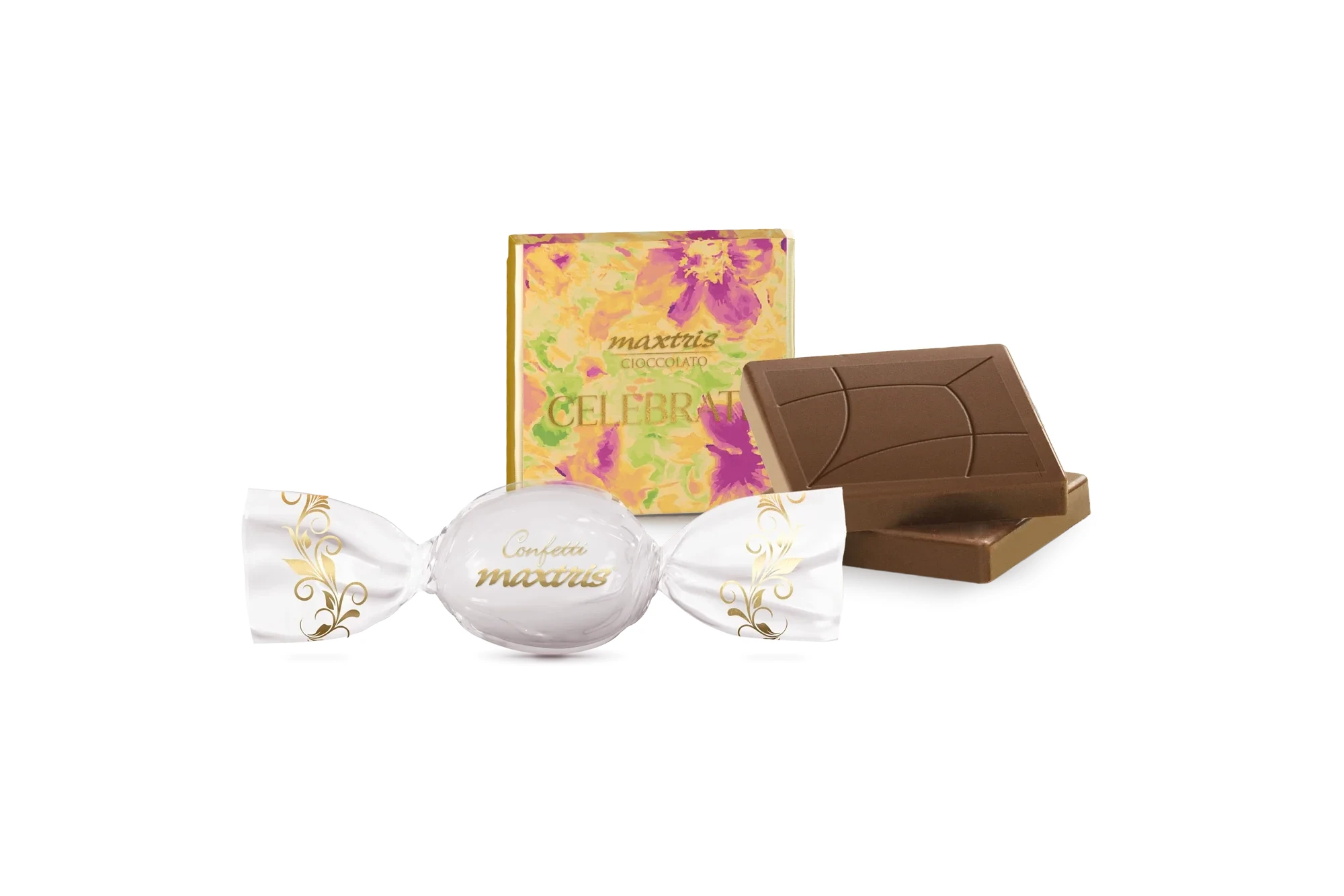 BOX MAXTRIS MIX CONFETTI TWIST E CIOCCOLATINI NAPOLITAIN AL LATTE 350GR COMPMIX350 - Vista 2