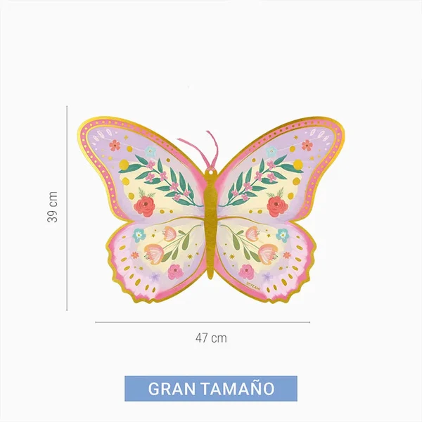 PINATTA SAGOMA FARFALLA 55X38 IN CARTONCINO 1291120 - Vista 4