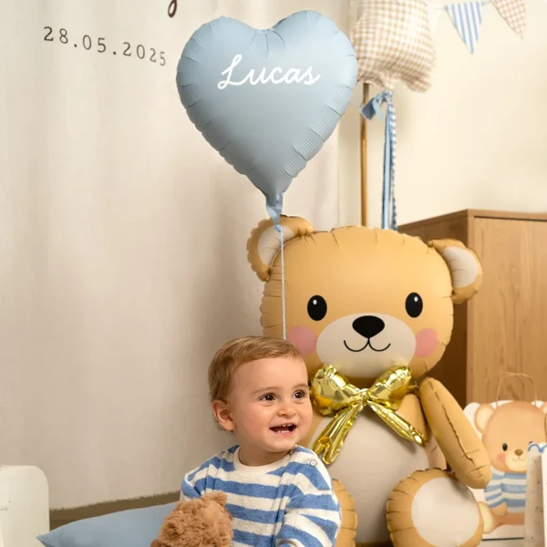 PALLONE FOIL 37" ORSO TEDDY BEIGE 3D 131414 - Vista 6