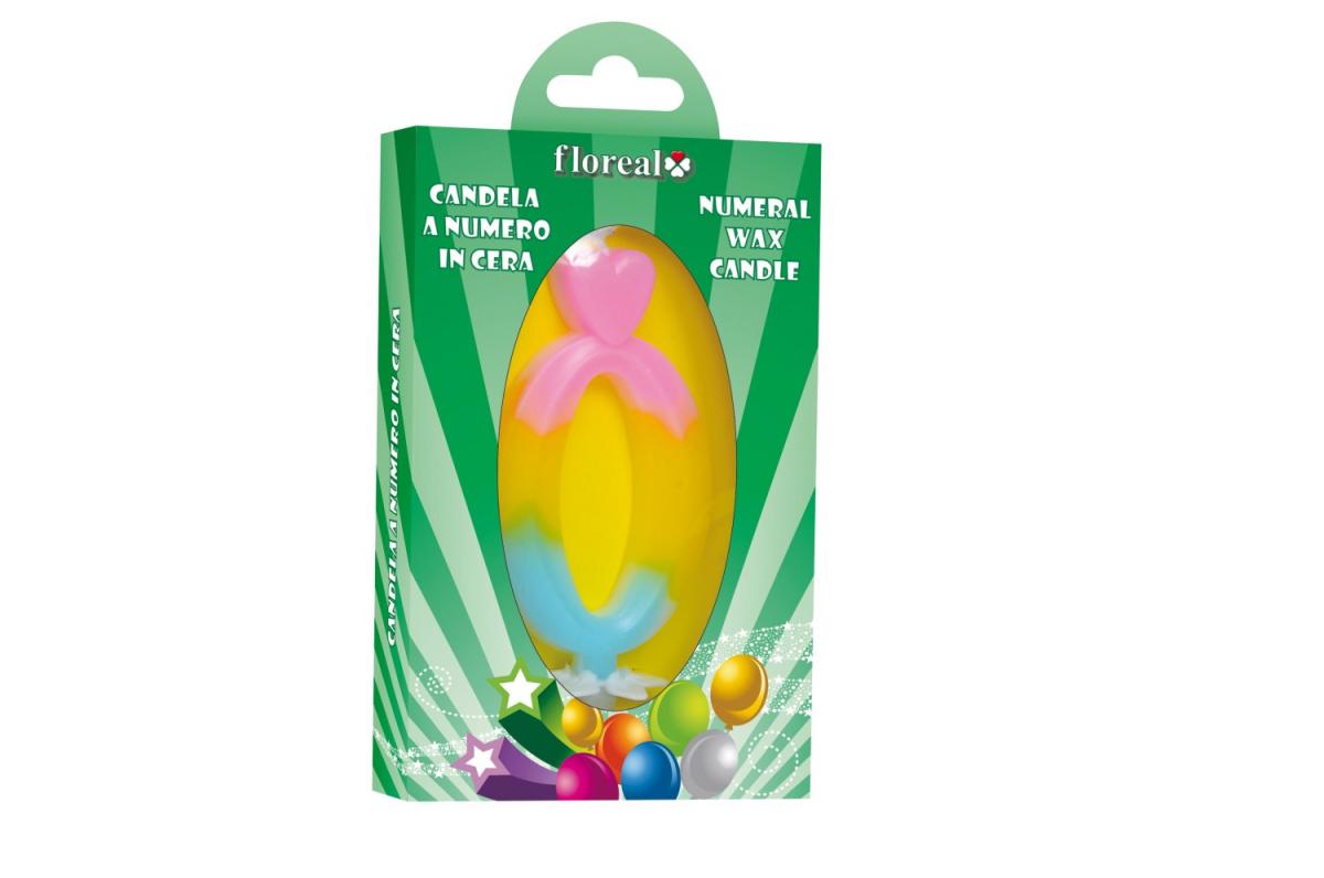CANDELA NUMERALE ARCOBALENO 34351