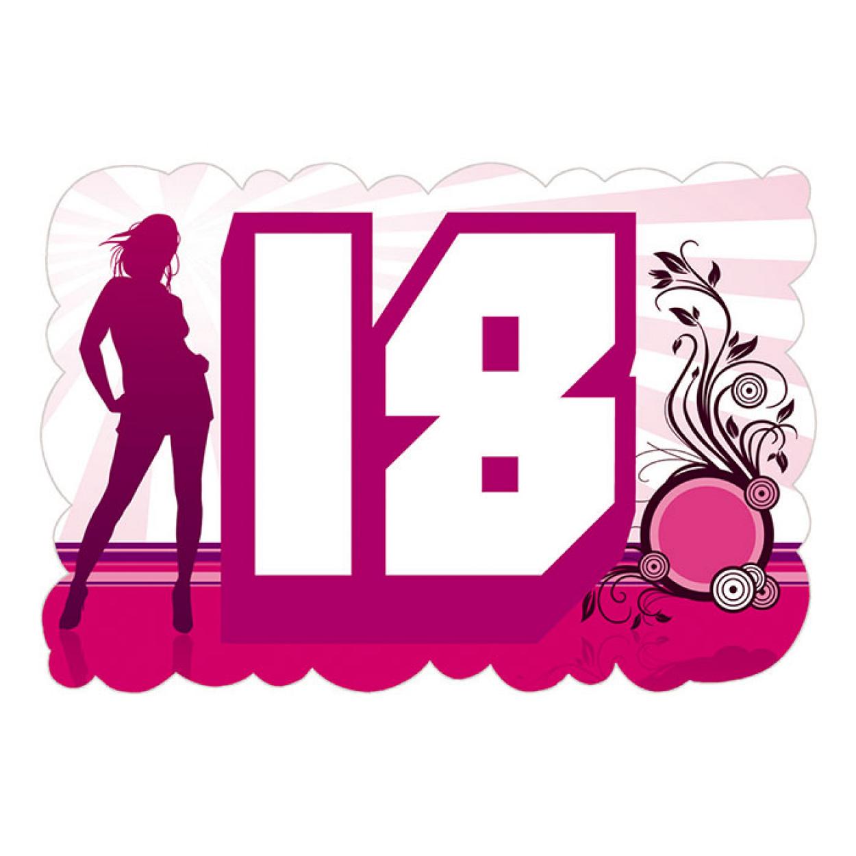 MAXI FESTONE 100X70 18 ANNI GIRL 60424