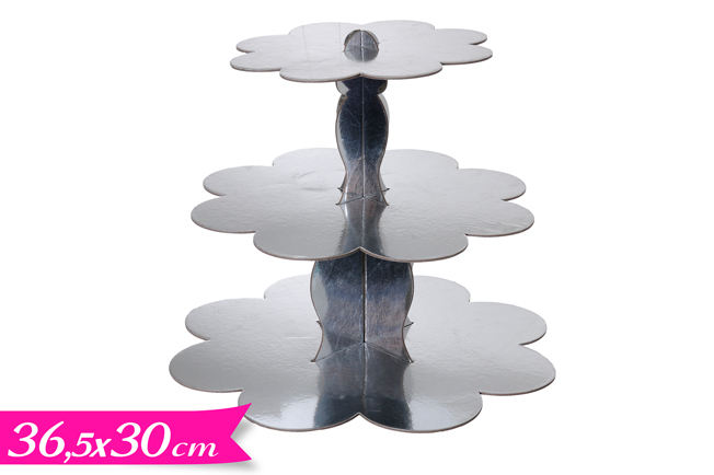 ALZATINA 3 PIANI ARGENTO 610432