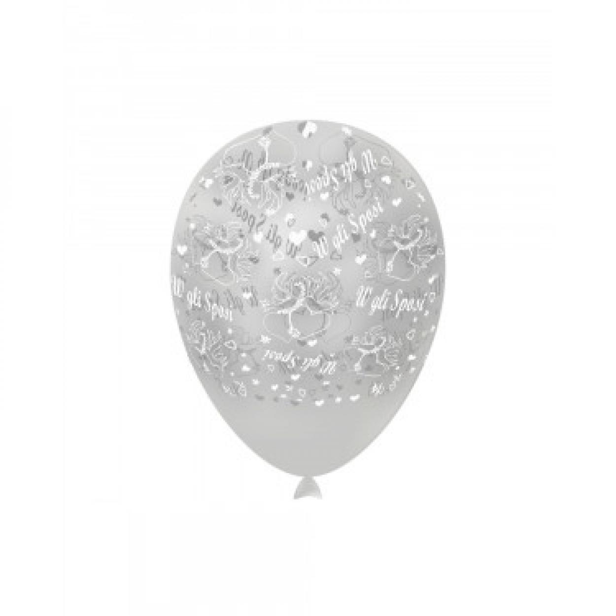 100 PALLONCINI 11" SPOSI TRASPARENTE GLO28-57