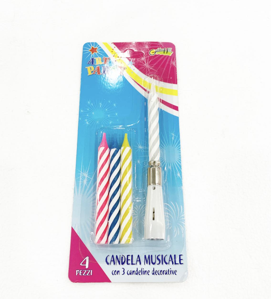 CANDELA MUSICALE CON 3 CANDELINE 543115