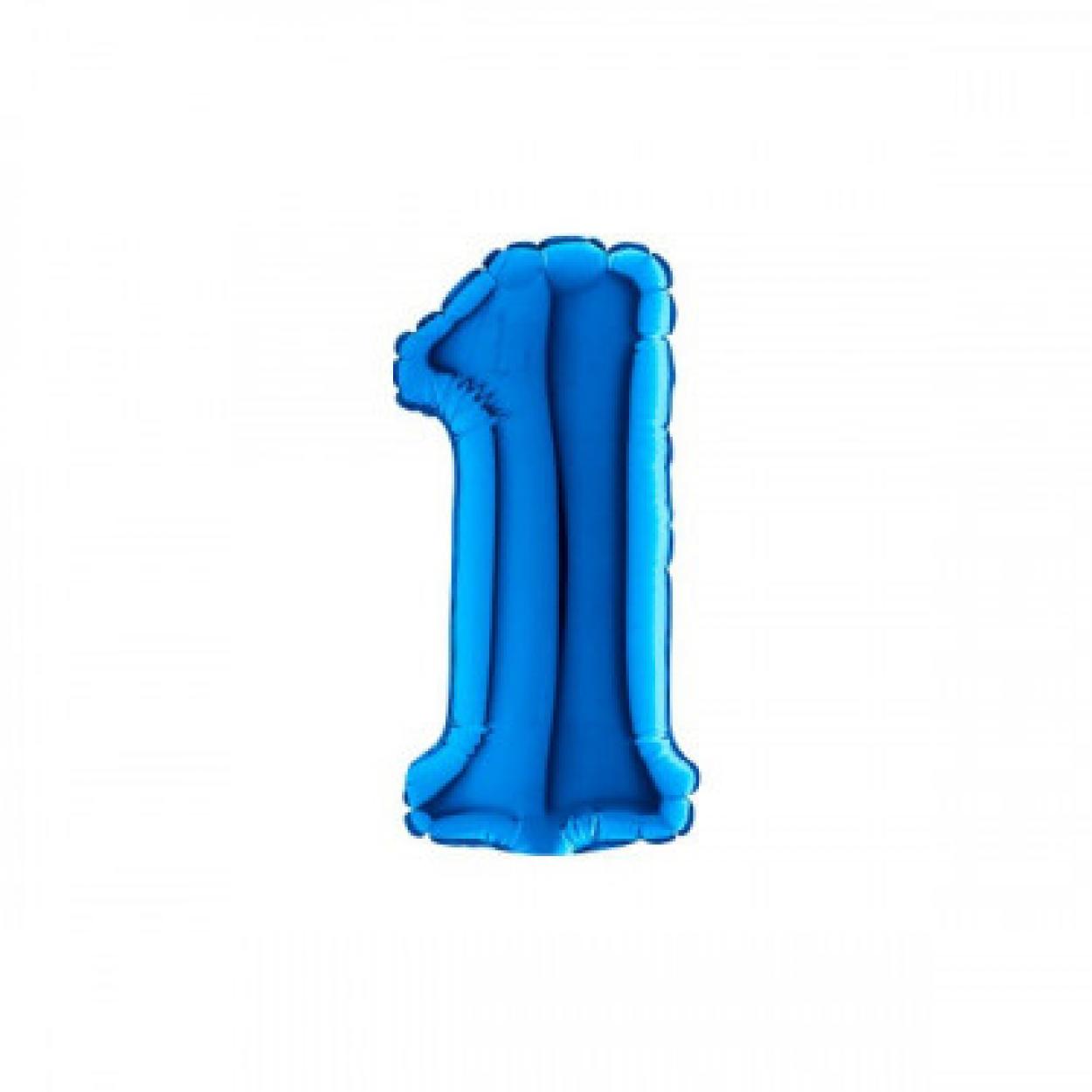 PALLONE NUMERALE 1 BLU CM. 18