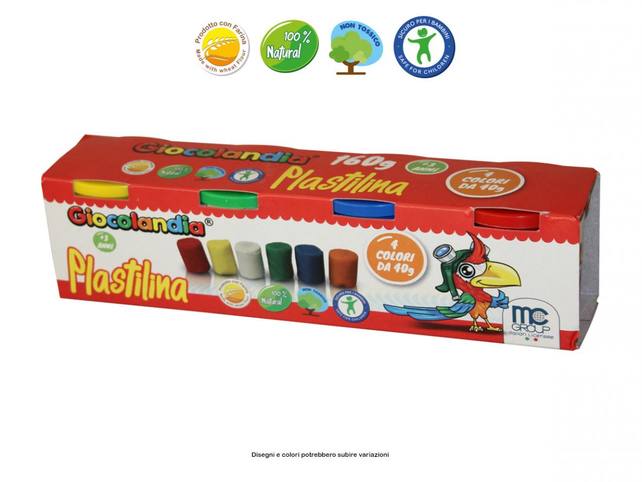 4 VASETTI PLASTILINA GR.40 GL0004