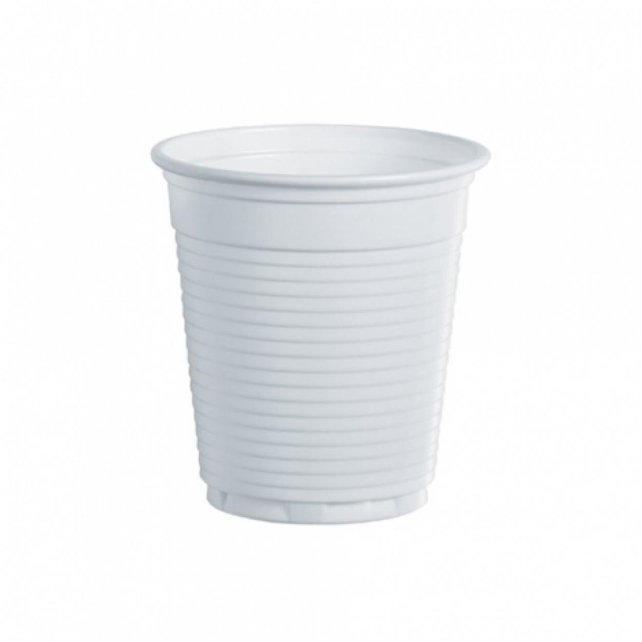 BICCHIERE POLIPROPILENE BIANCO CC.200 PZ.100 02431