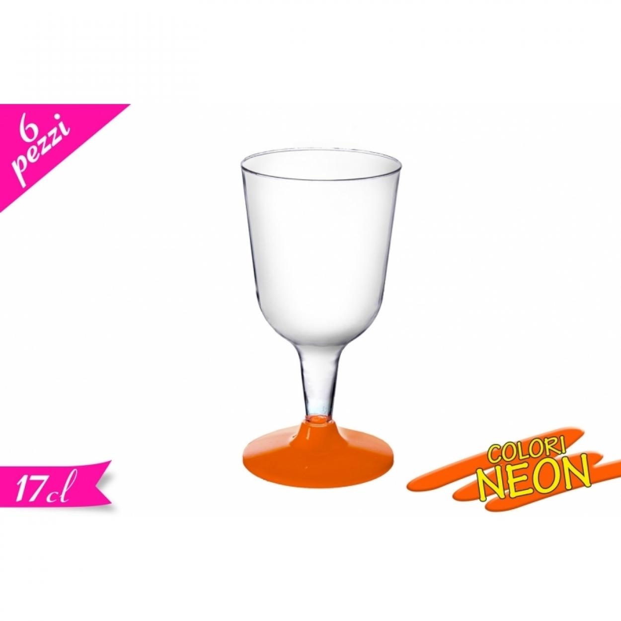SET 6 CALICI CON BASE ARANCIO 610789