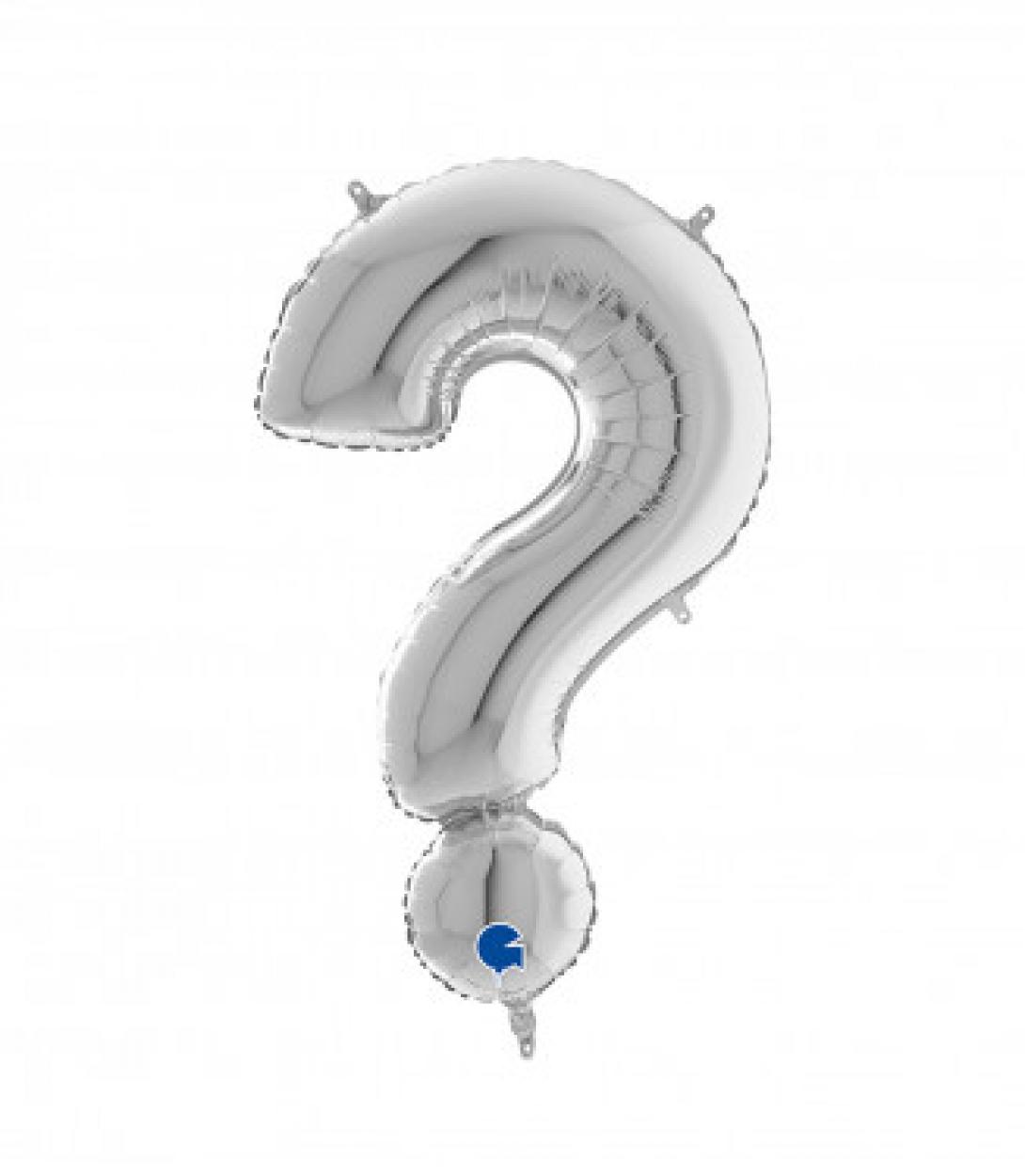 MYLAR CM.35 PUNTO INTERROGATIVO ARGENTO PZ.5 14559G