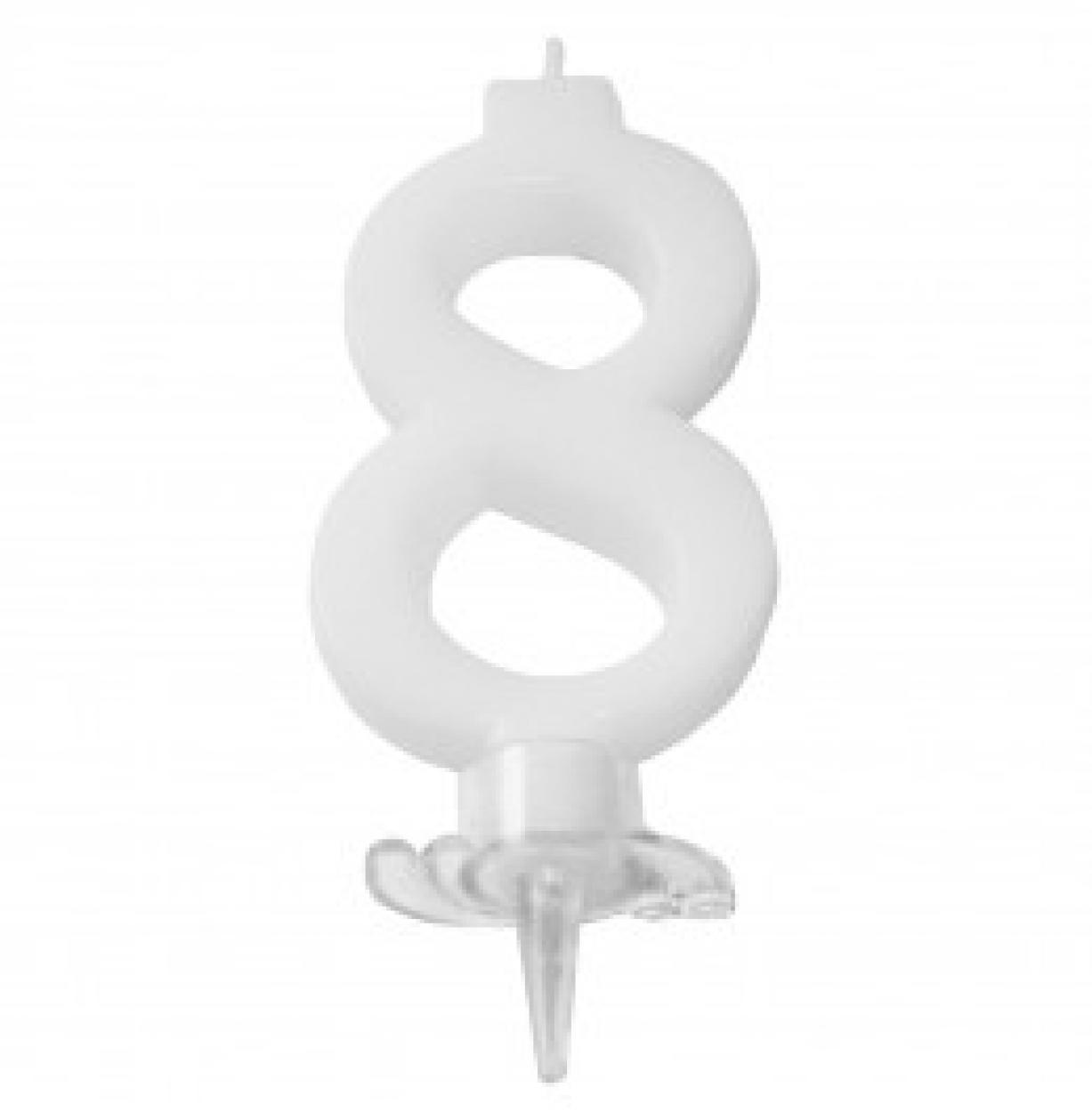 CANDELA NUMERALE BIANCA 8 4268