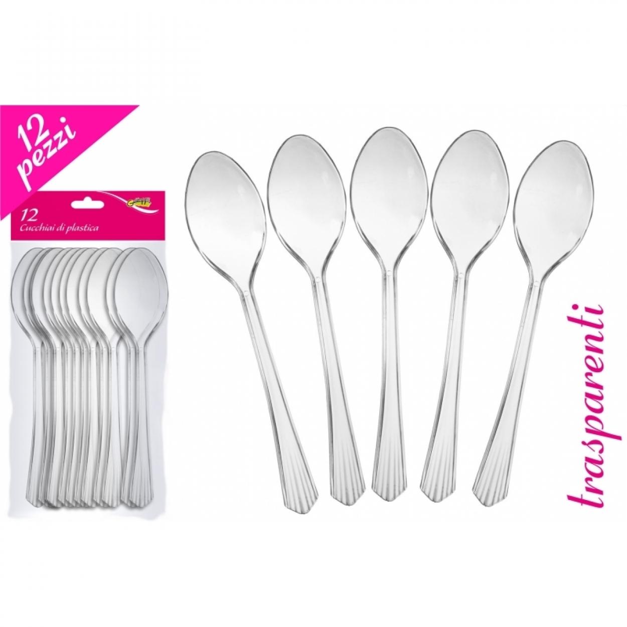 SET 12 CUCCHIAI TRASPARENTI 610773