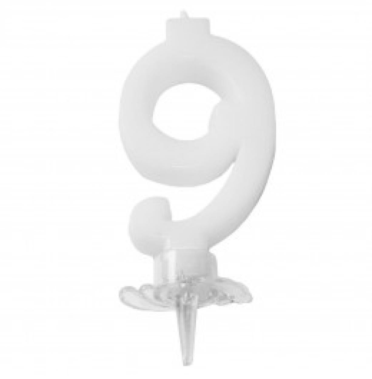 CANDELA NUMERALE BIANCA 9 4269