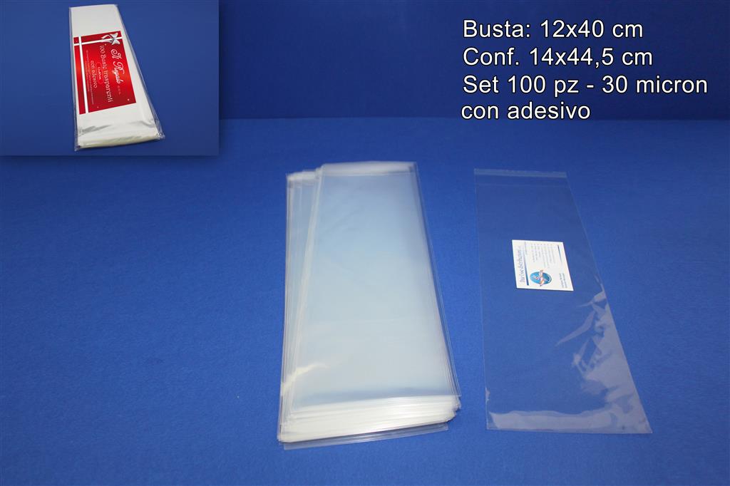 BUSTE CELLOPHAN CON ADESIVO PZ. 100 148891