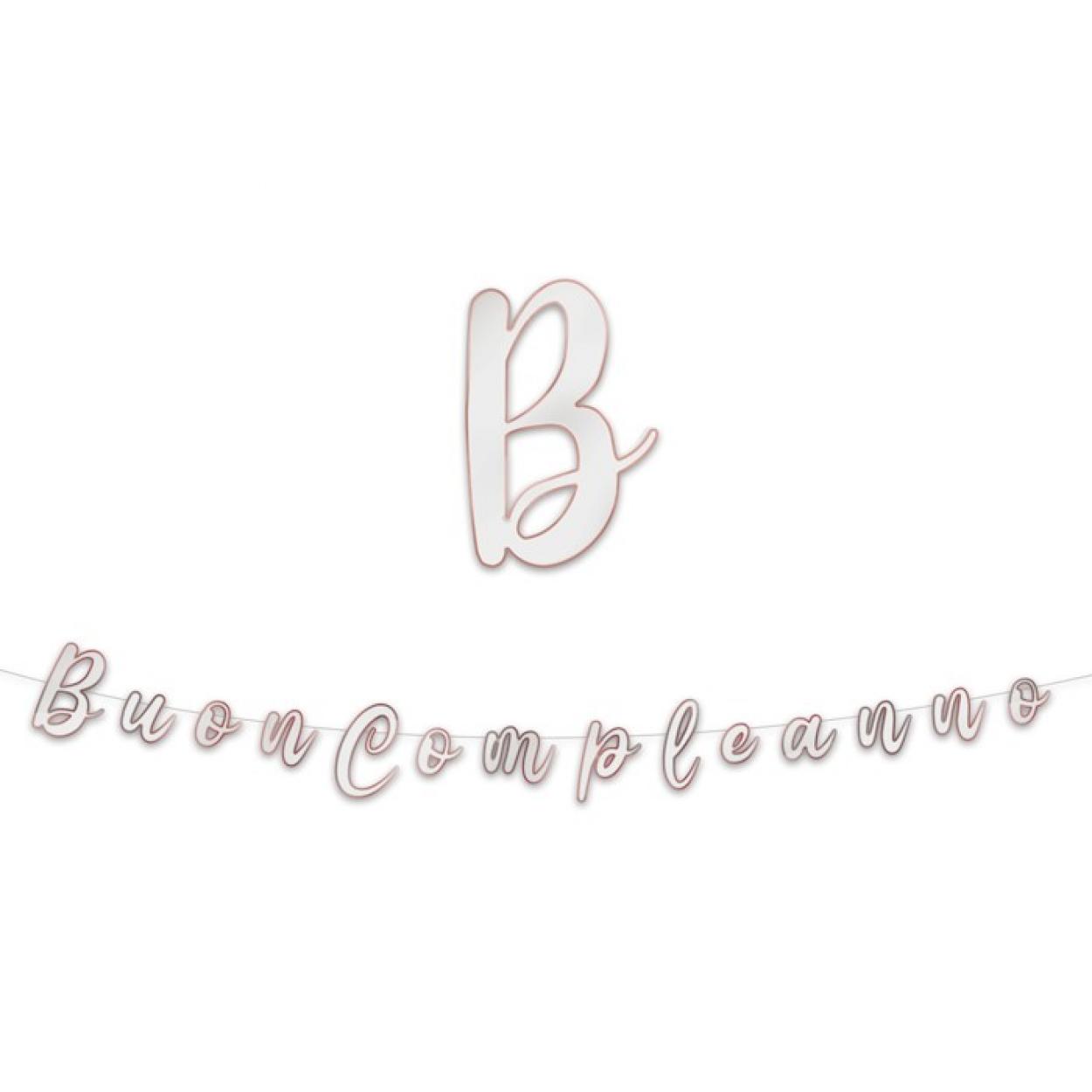 FESTONE BUON COMPLEANNO ROSA GOLD 74521