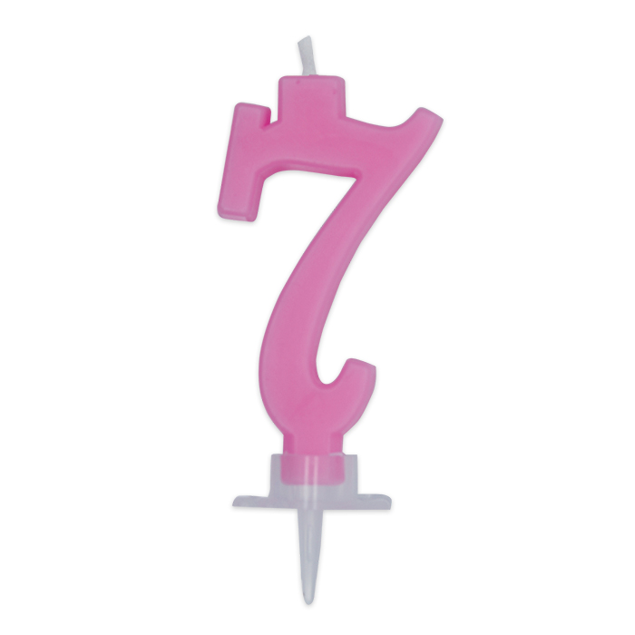CANDELINA NUMERALE 7 ROSA 73457