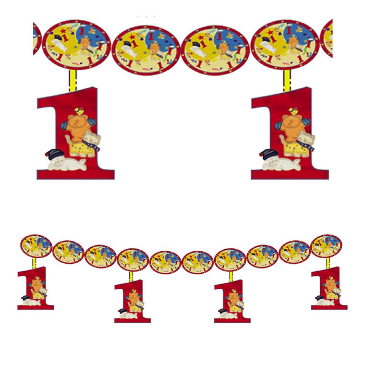 FESTONE PRIMO COMPLEANNO CON PENDENTI CM.280 14933